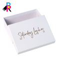 lashes paper storage box with rose gold logo hot stamping